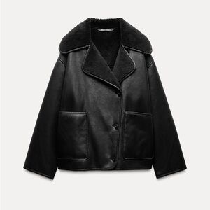 Zara double faced leather jacket XXS